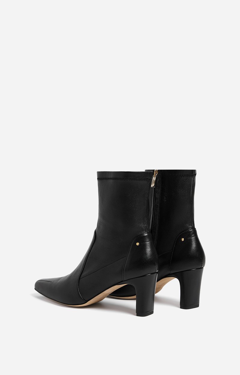 Soft Leather Ankle Boots Smooth lambskin, dress heel Black Vanessa Bruno