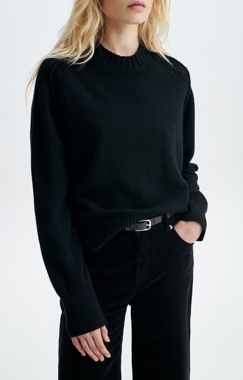 Fresia Sweater Round-neck jumper in wool and yak Black Vanessa Bruno
