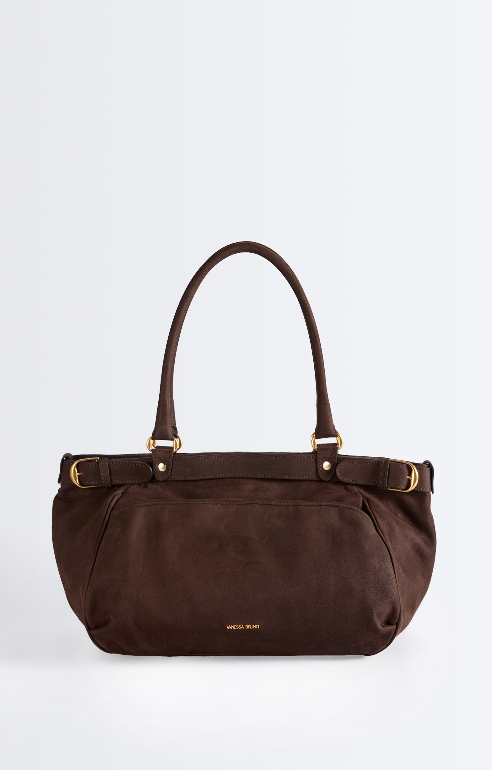 Large Nubuck Leather Lune Bag, Cowhide leather handbag, 48H size