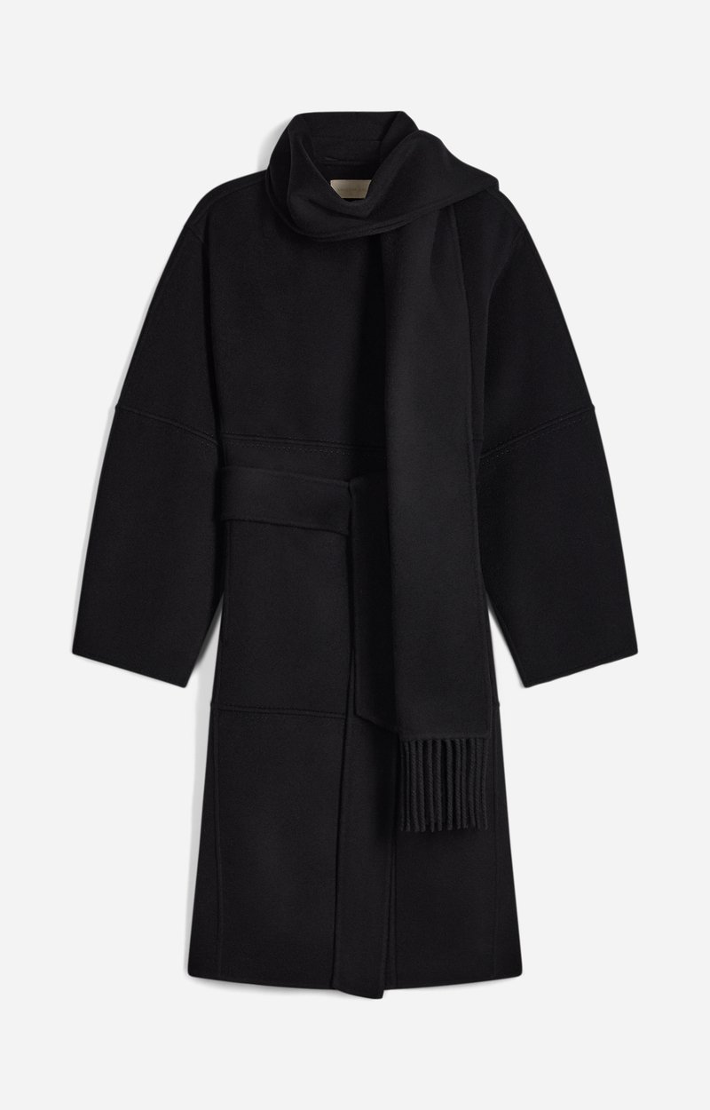 Helie Coat Double-face wool coat and scarf Black Vanessa Bruno