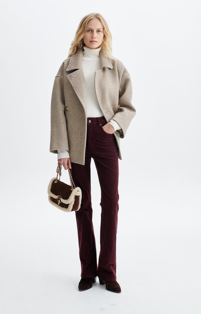 Ferman Coat Short wool coat, double-breasted GREIGE Vanessa Bruno