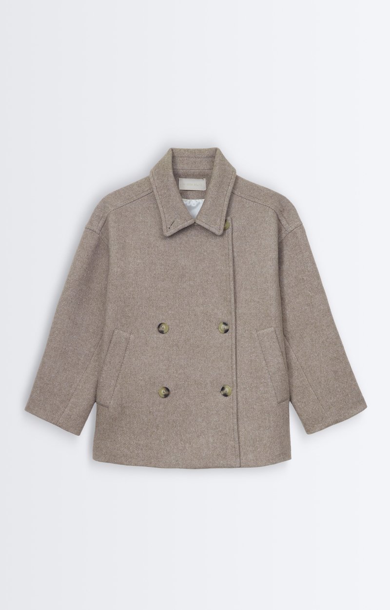 Ferman Coat Short wool coat, double-breasted GREIGE Vanessa Bruno