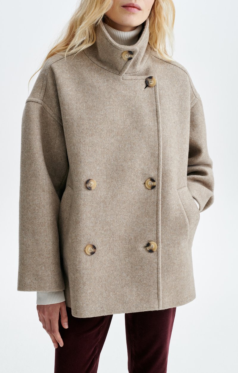 Ferman Coat Short wool coat, double-breasted GREIGE Vanessa Bruno