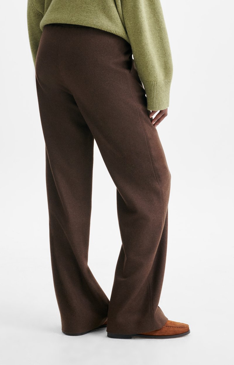 Cliff Trousers Wide-leg pleated trousers, elasticated waist Classic Brown Vanessa Bruno
