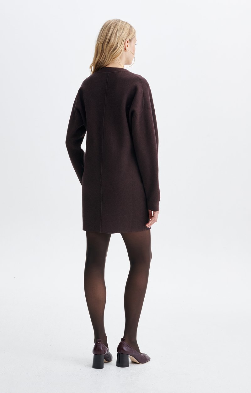 Hyacinthe Dress Short knit dress in wool and cotton CHOCOLATE Vanessa Bruno