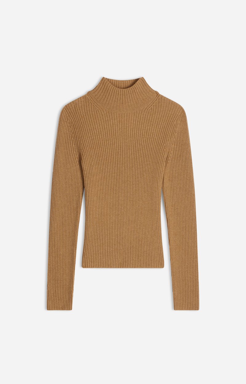 Hinda Sweater Ribbed fitted high-neck jumper Ficelle Vanessa Bruno