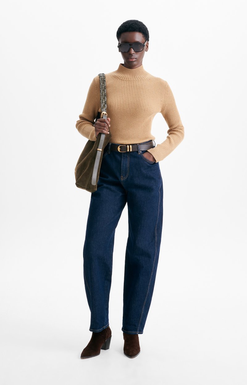 Hinda Sweater Ribbed fitted high-neck jumper Ficelle Vanessa Bruno