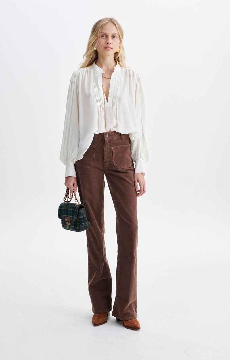 Helene Blouse Silk blouse with stand collar IVORY Vanessa Bruno