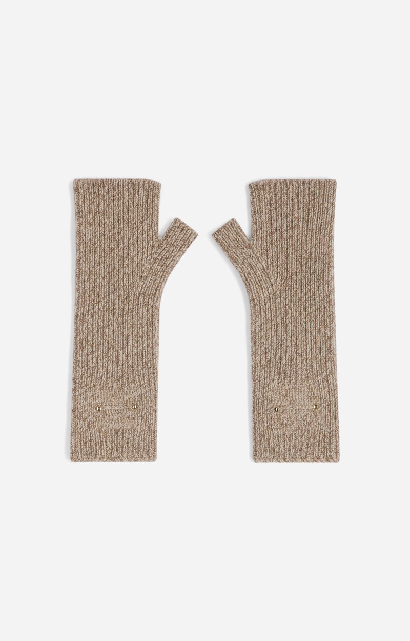 Honna Fingerless Gloves, Wool and cashmere knit fingerless gloves