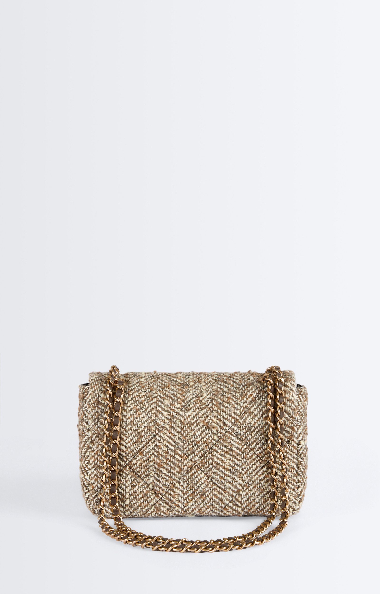 Medium Tweed Moon Bag Tweed-effect fabric bag, chain strap Mole Vanessa Bruno