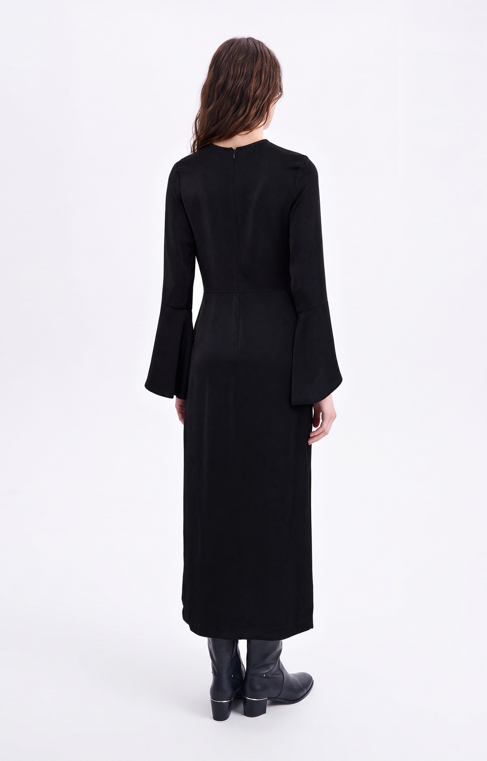 Fily Dress Midi dress in viscose, round neck Black Vanessa Bruno