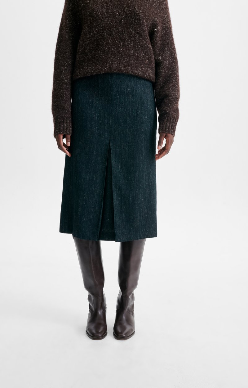 Horphe Skirt Straight wool-herringbone skirt DARK GREEN Vanessa Bruno