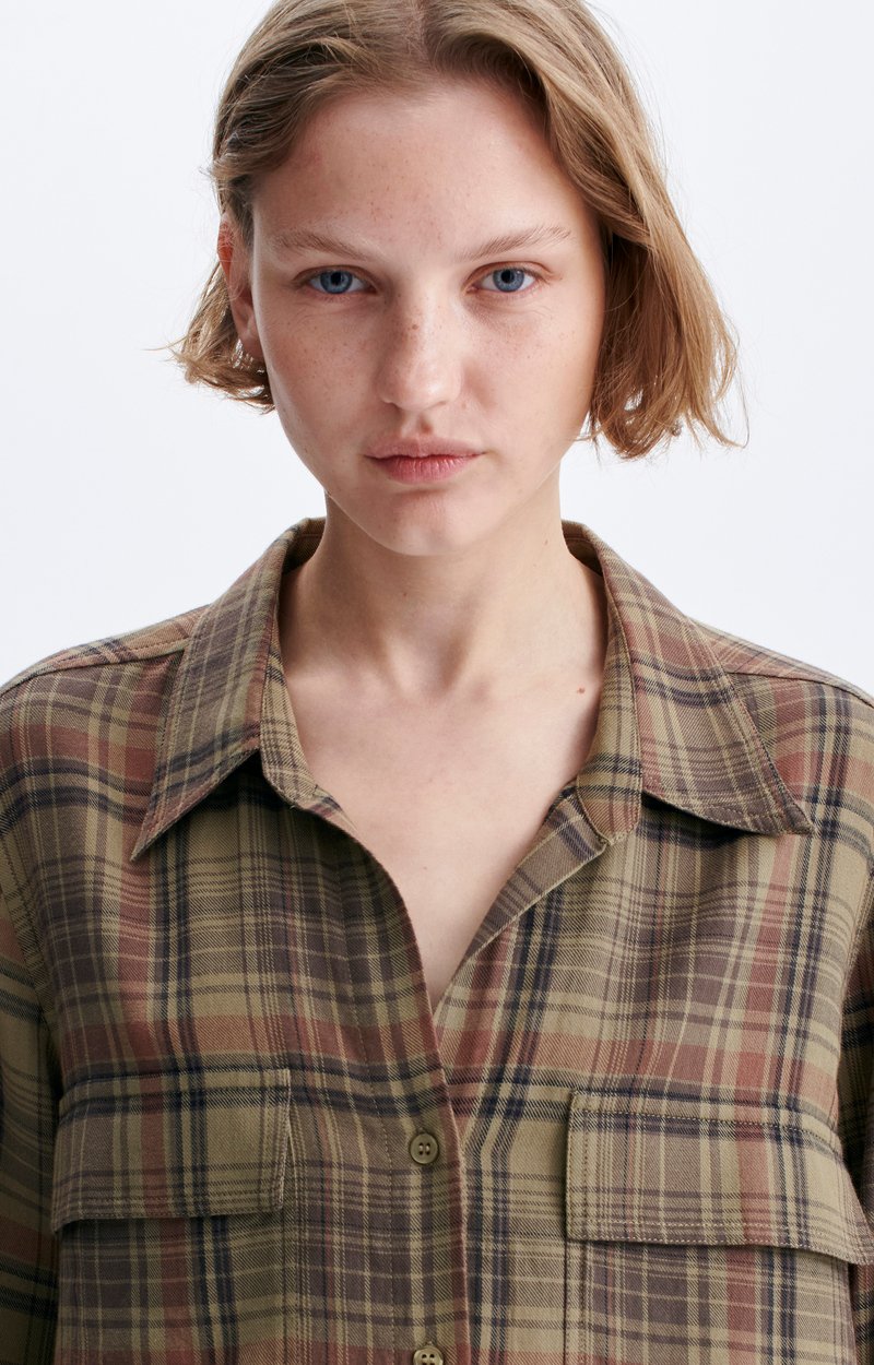 Demo Shirt Checked brushed cotton shirt KHAKI Vanessa Bruno
