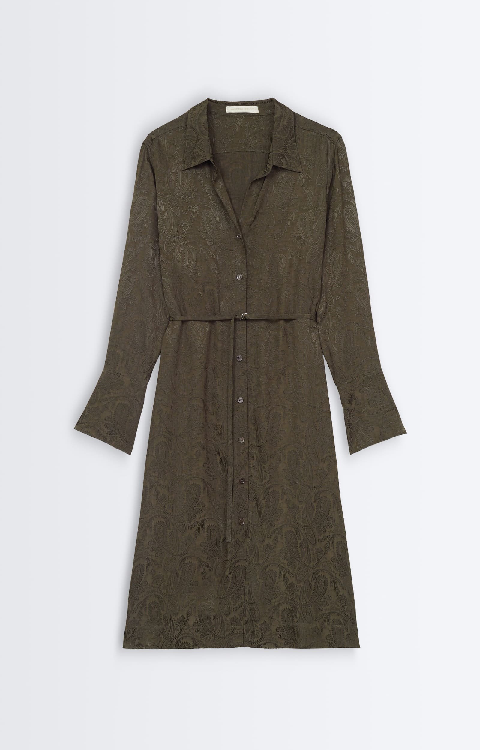 Hedda Dress Long jacquard shirt dress KHAKI Vanessa Bruno