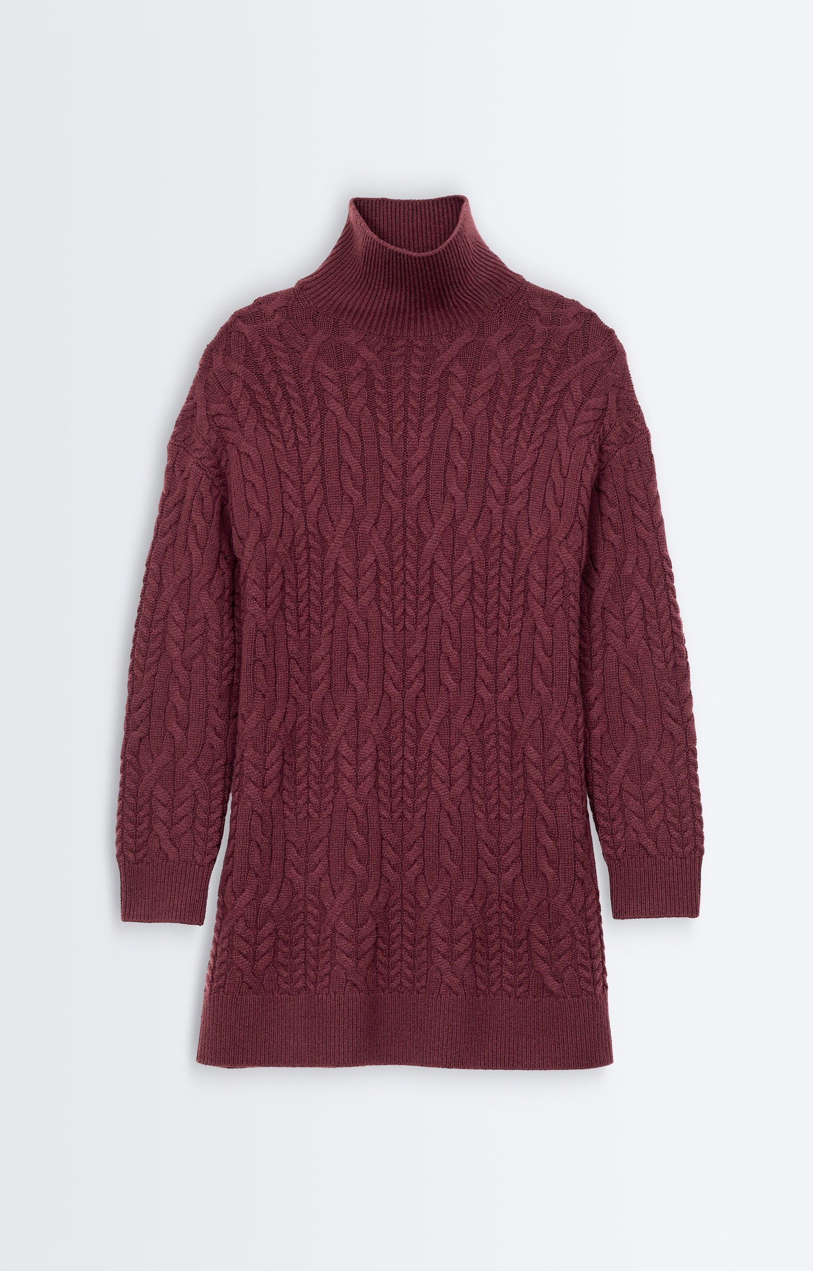 Honey Dress, Roll-neck knit dress in wool and cashmere