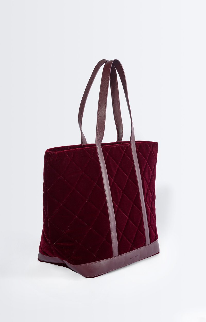 Velvet L Cabas Tote Quilted velvet cabas, large size BURGUNDY Vanessa Bruno