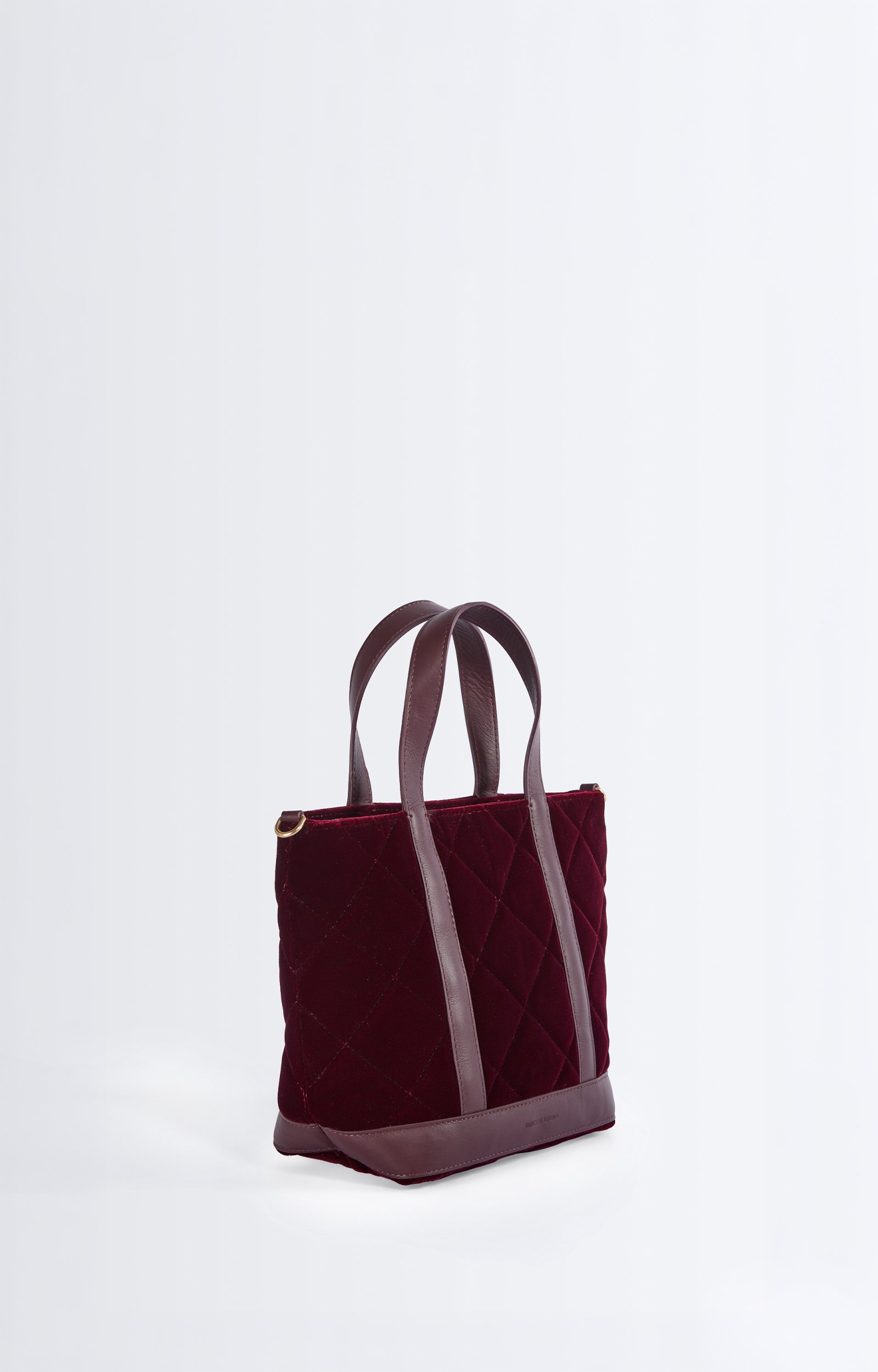 Velvet S Cabas Tote Quilted velvet cabas, removable strap BURGUNDY Vanessa Bruno