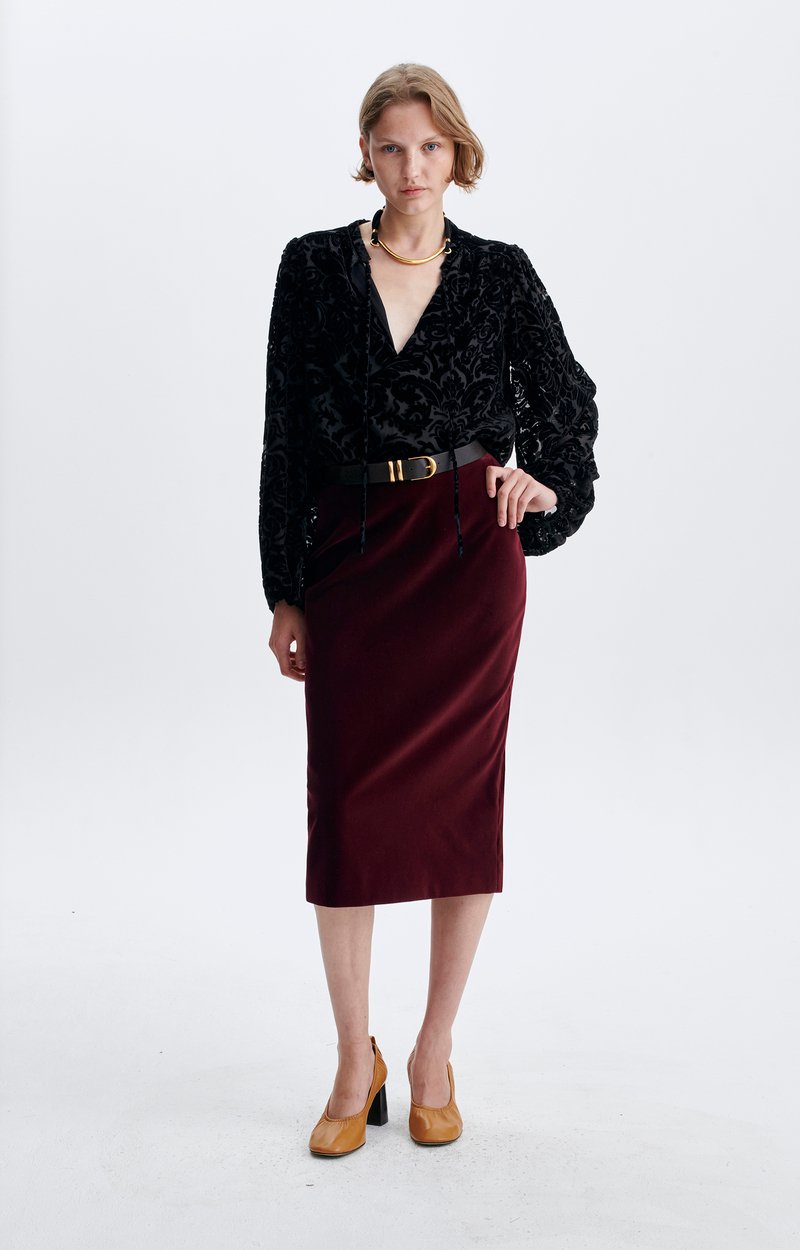 Halimi Blouse Burnout-velvet blouse Black Vanessa Bruno