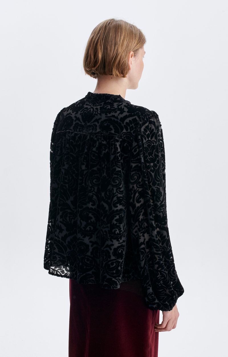Halimi Blouse Burnout-velvet blouse Black Vanessa Bruno
