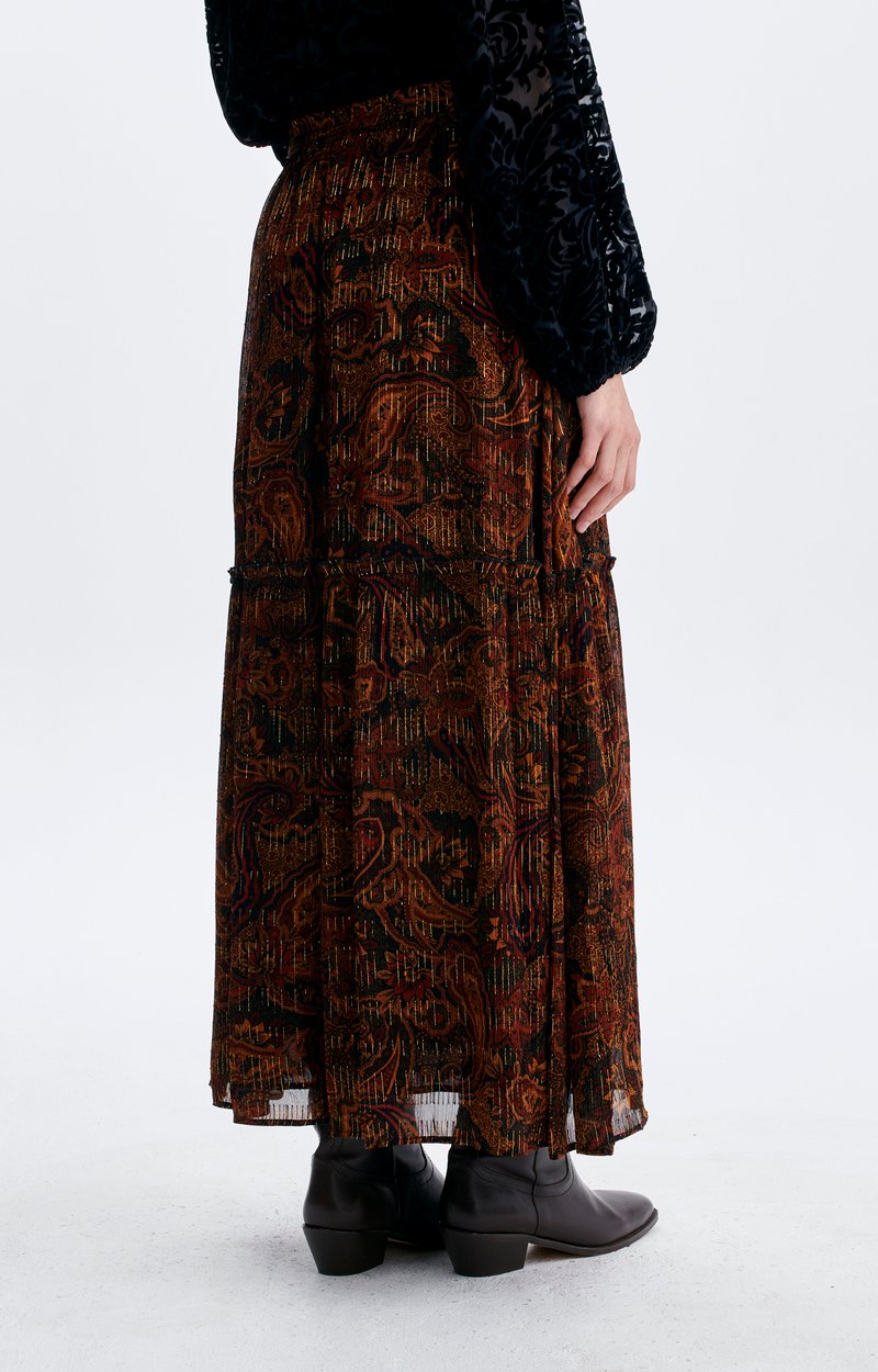 Hindi Skirt Long paisley-print skirt Light Spice Vanessa Bruno