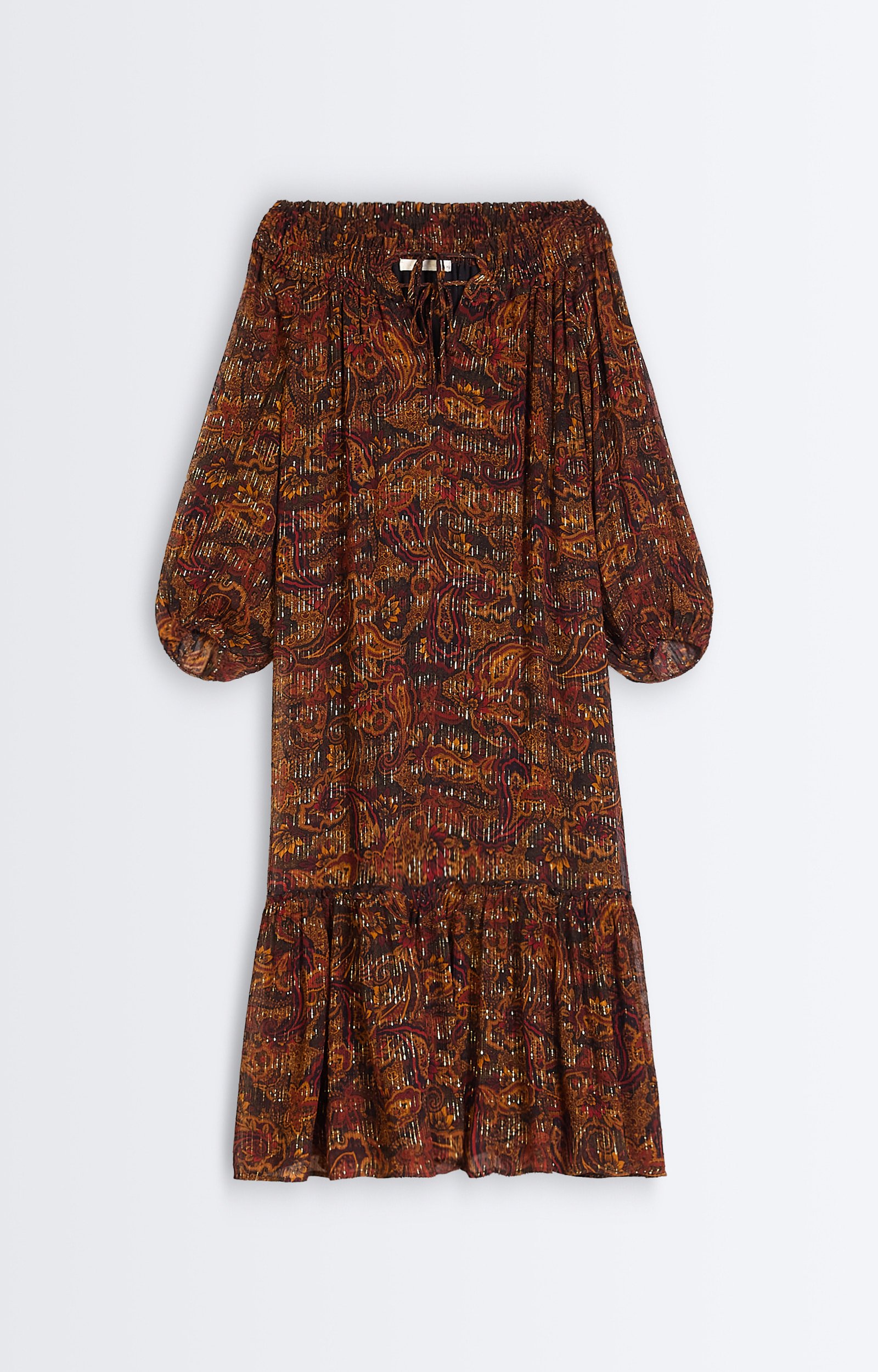 Helvira Dress Long paisley-print dress Light Spice Vanessa Bruno