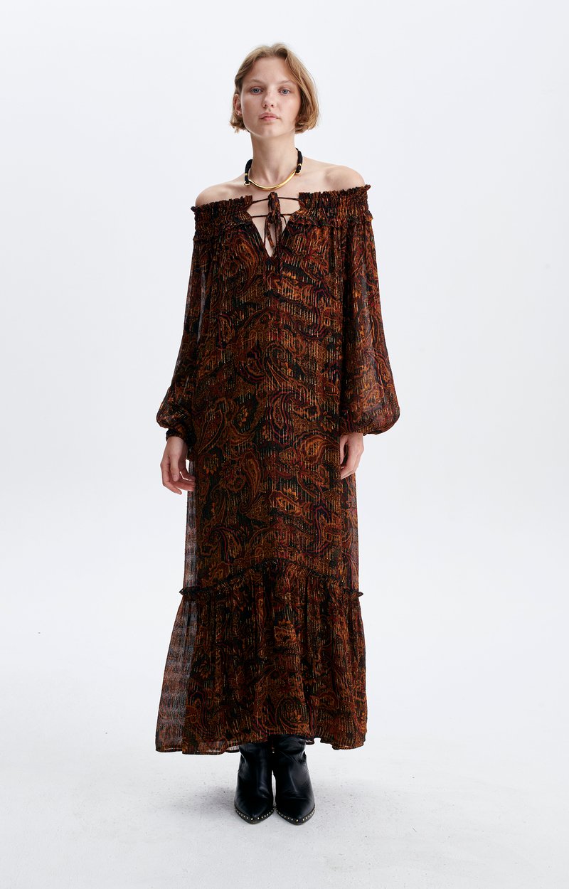 Helvira Dress Long paisley-print dress Light Spice Vanessa Bruno