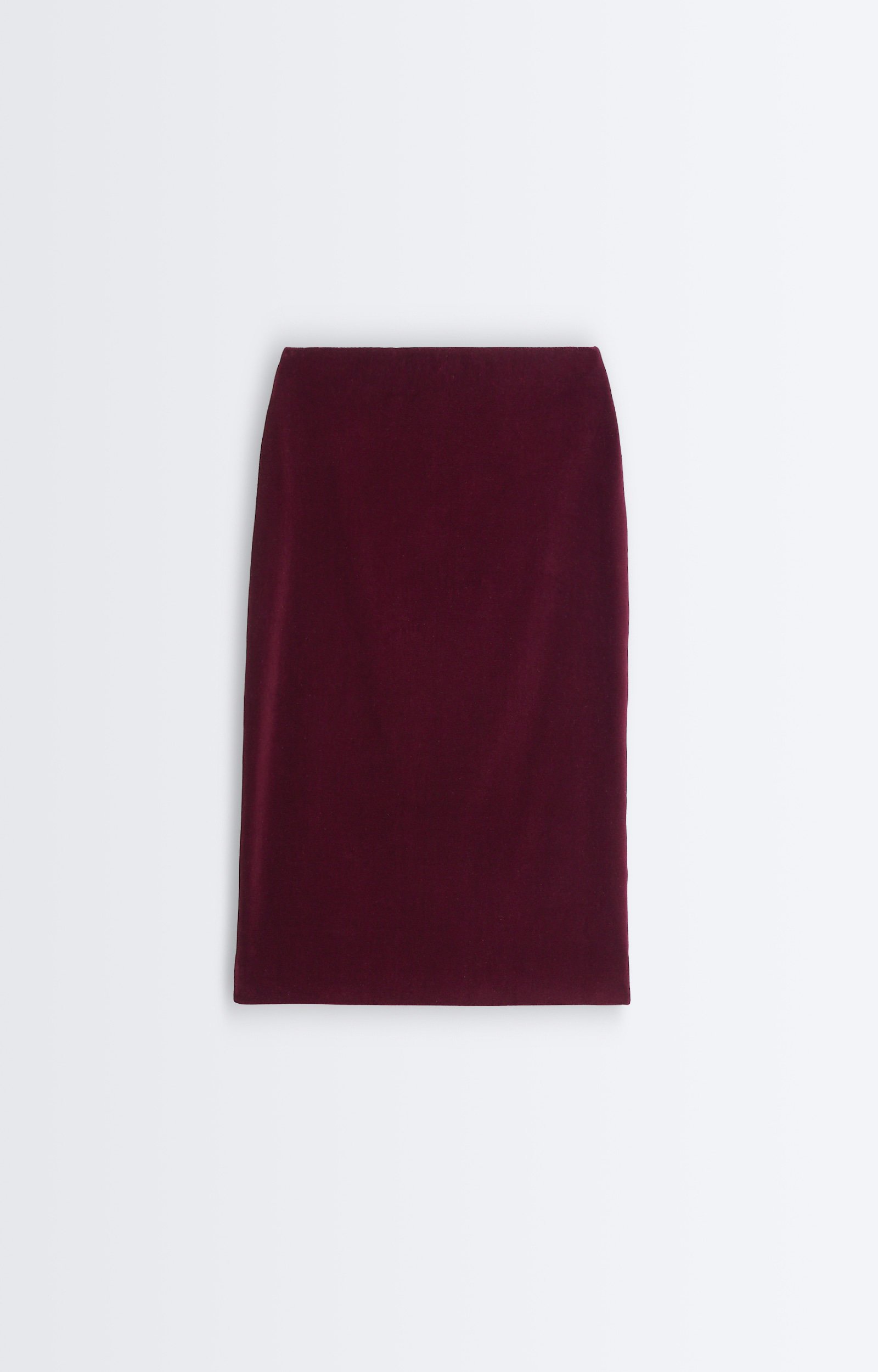 Gabriella Skirt Velvet midi pencil skirt WINE Vanessa Bruno