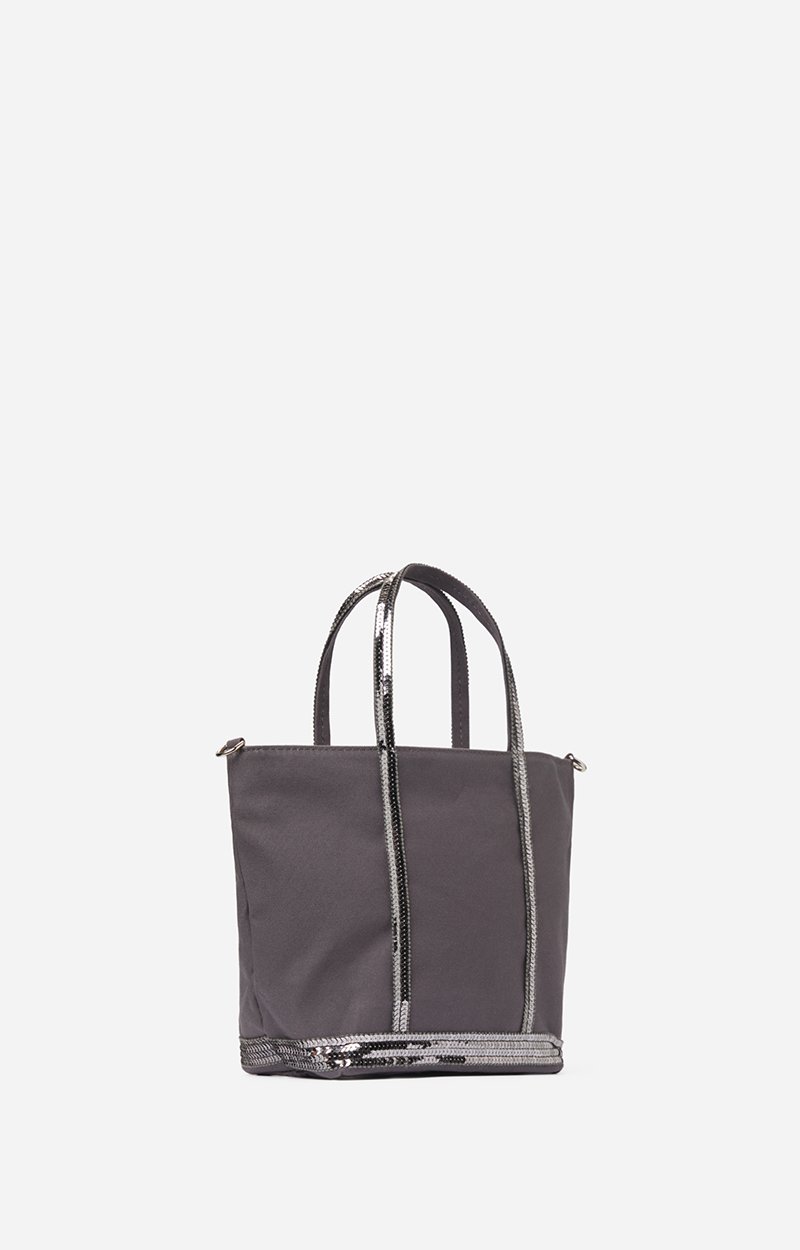 Canvas S Zipped Cabas Tote Hand or crossbody carry, zip closure ANTHRACITE Vanessa Bruno