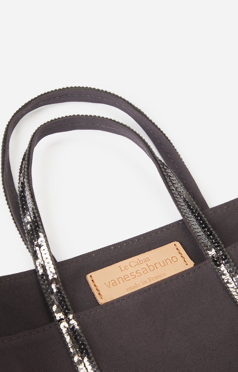 Canvas S Zipped Cabas Tote Hand or crossbody carry, zip closure ANTHRACITE Vanessa Bruno
