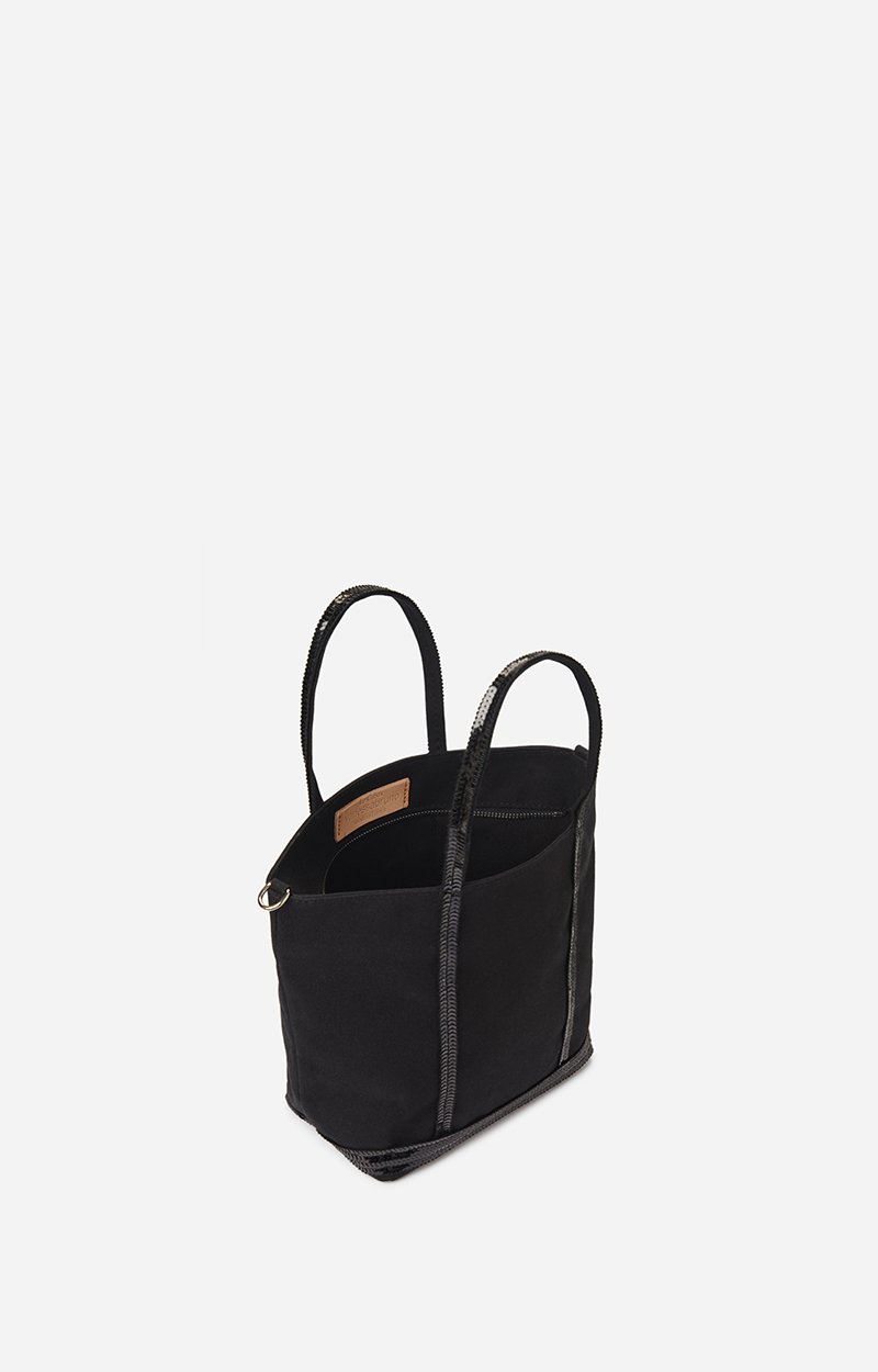 Canvas S Zipped Cabas Tote Hand or crossbody carry, zip closure Black Vanessa Bruno