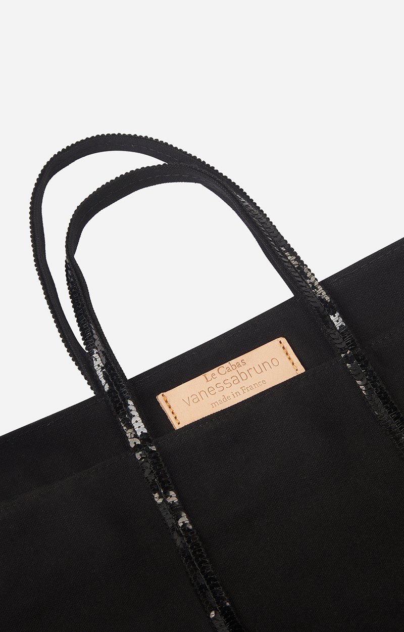 Canvas S Zipped Cabas Tote Hand or crossbody carry, zip closure Black Vanessa Bruno