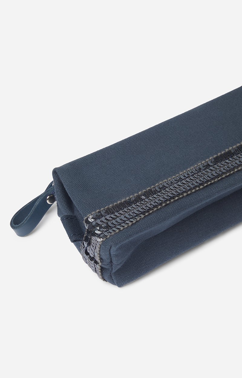 Canvas Pencil Case Canvas & Sequins PYRITE Vanessa Bruno