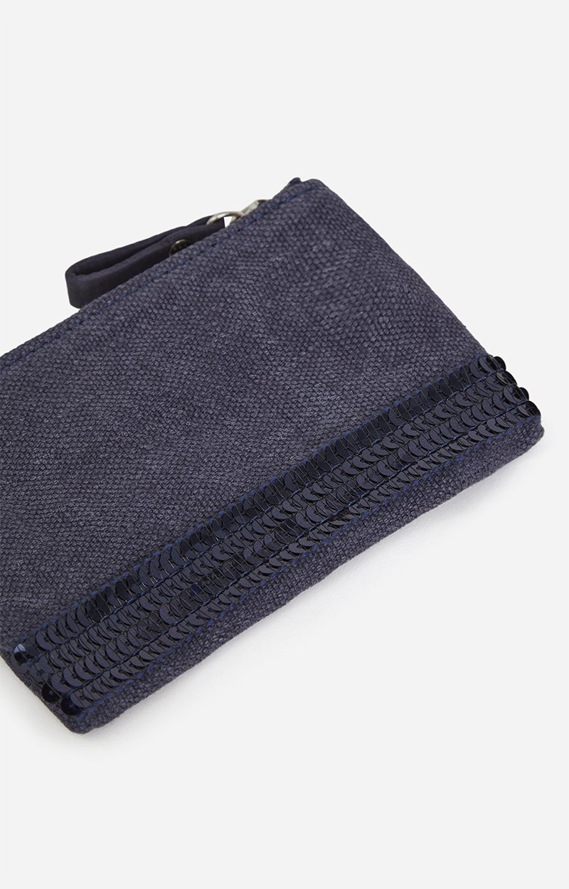 Zipped Clutch Linen & Sequins DENIM Vanessa Bruno