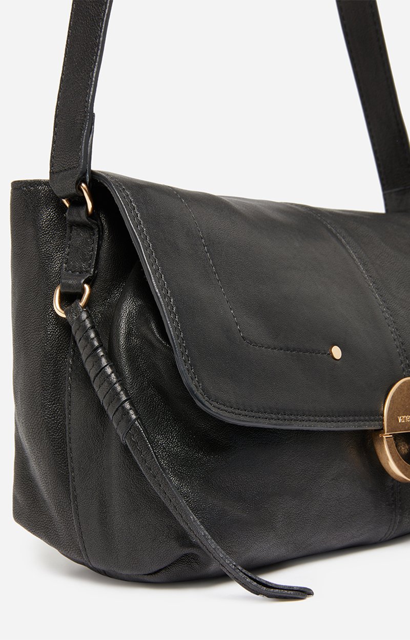 Large Leather Othilia Bag Smooth lambskin, adjustable strap Black Vanessa Bruno