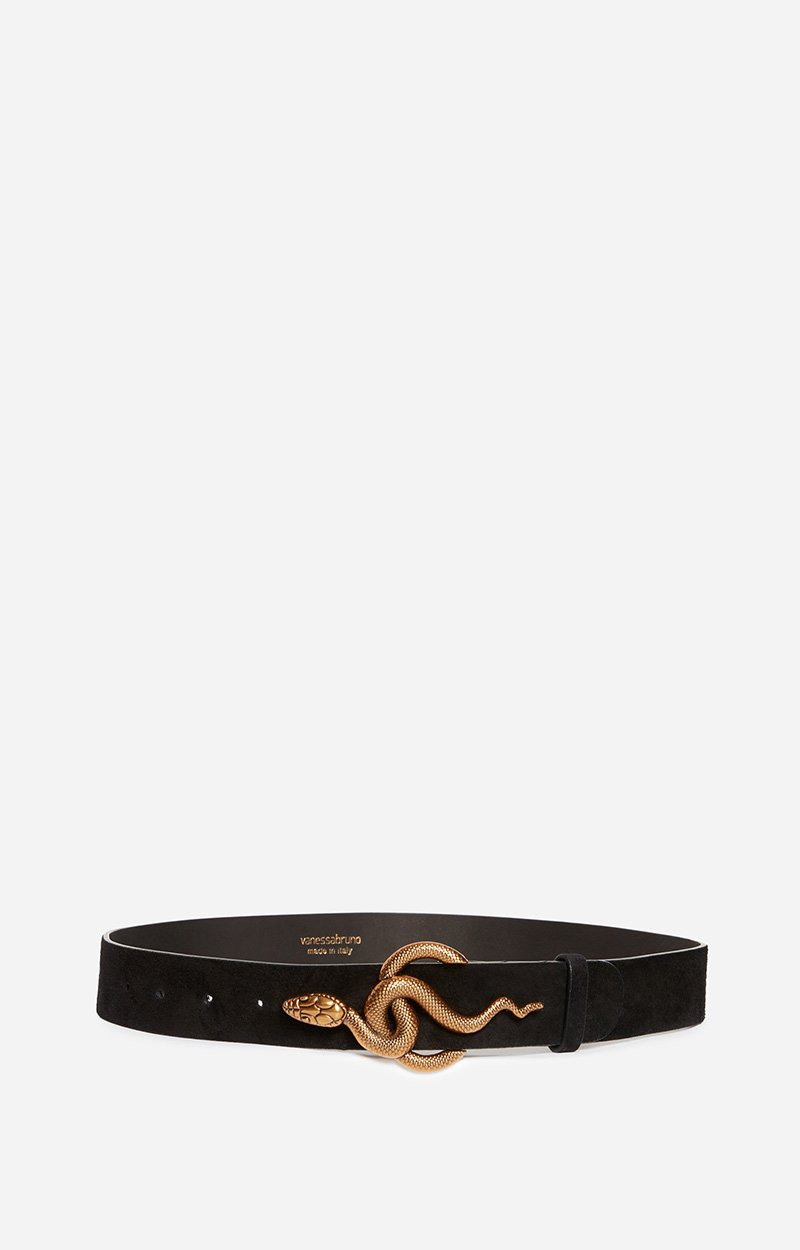 Black Cl&eacute;o Leather Belt 35Mm Made in Italy Black Vanessa Bruno