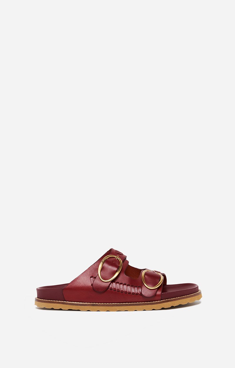 Leather Fussbetts Sandals, Flat soles