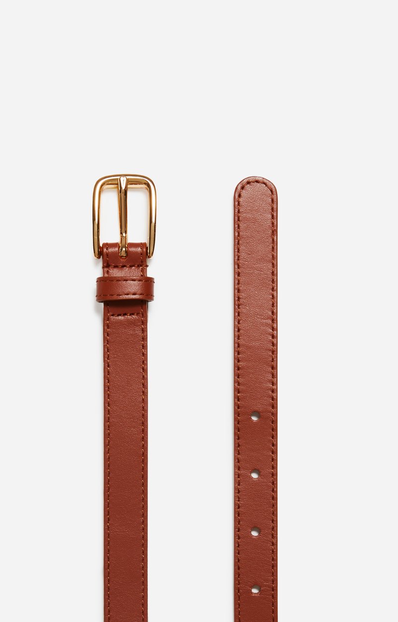 Brown Smooth Leather Belt 20Mm Cowhide Leather Classic Brown Vanessa Bruno