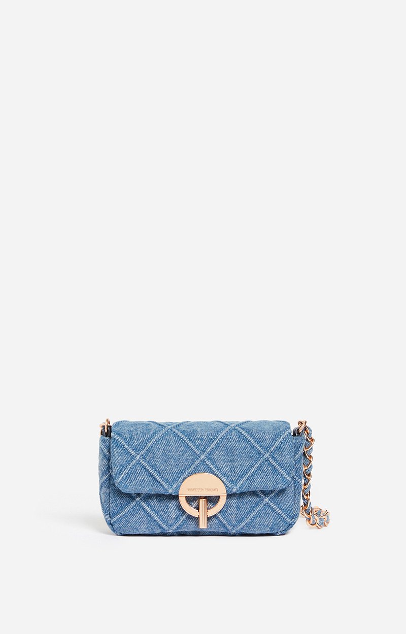 Small Denim Moon Bag 100% Cotton BLUE Vanessa Bruno