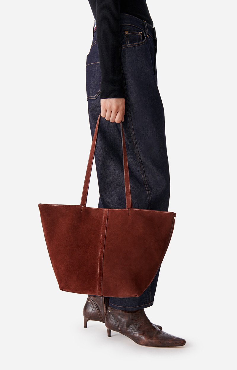 Small Calf Leather Daily Tote 100% Cow Leather COGNAC Vanessa Bruno