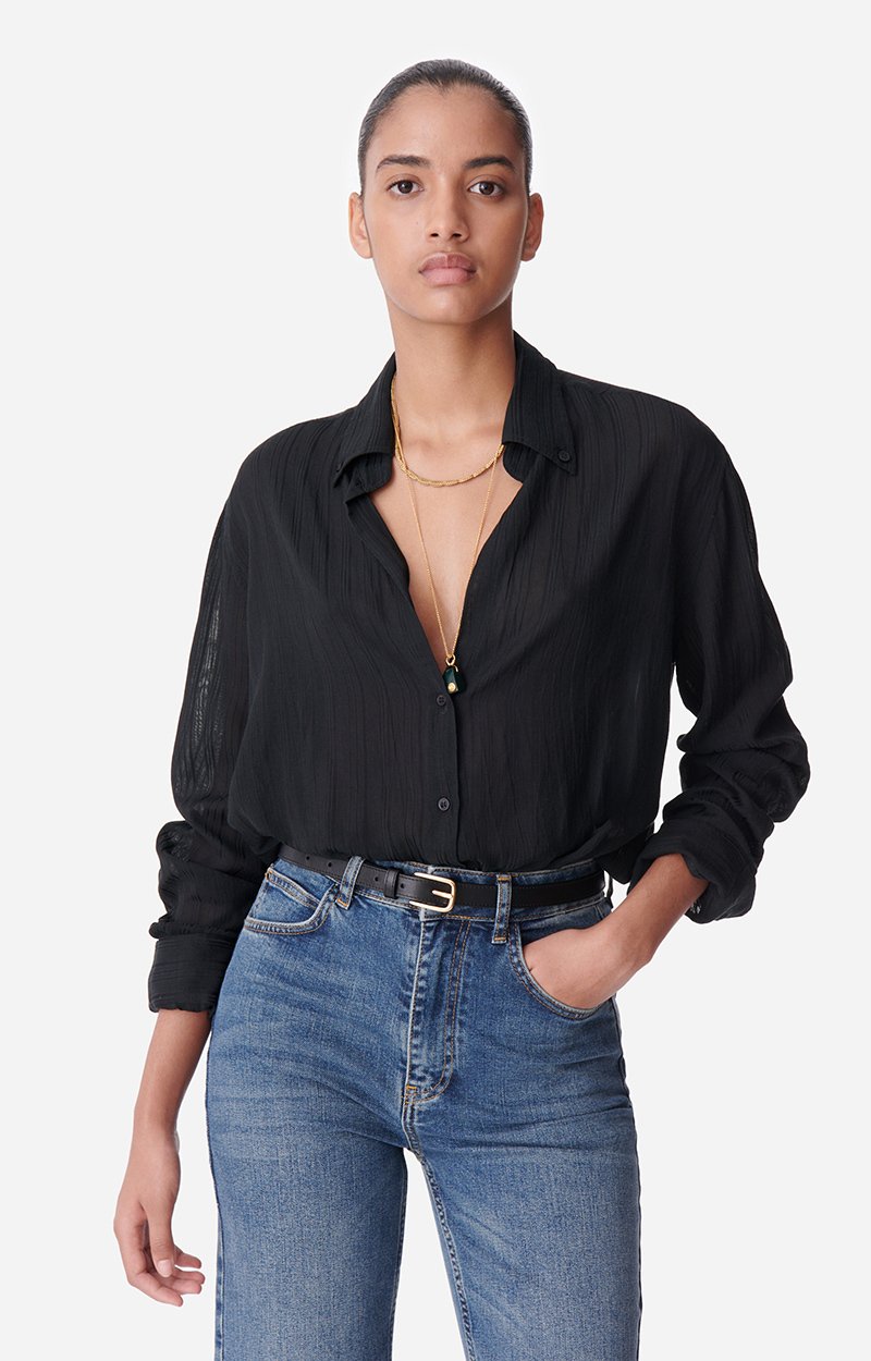 Druyat Shirt Cotton & Viscose Black Vanessa Bruno