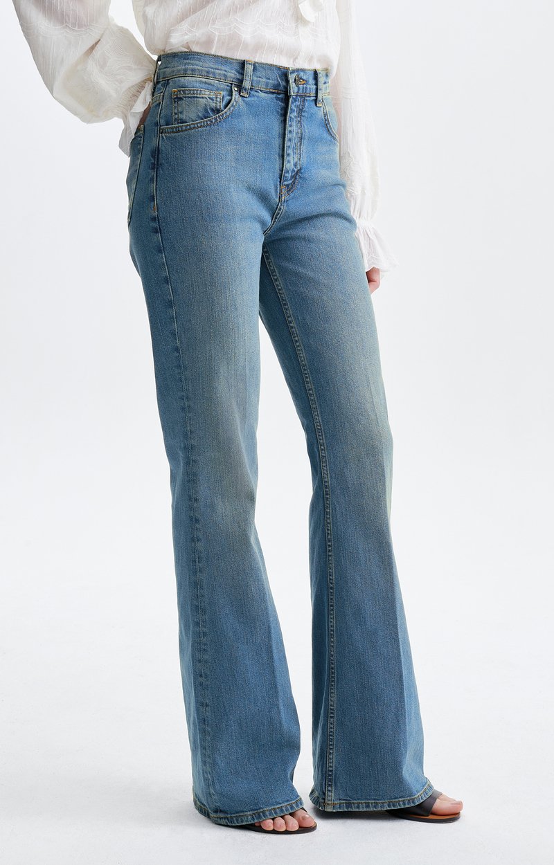 Ethan Jeans High-Waisted, Flare Cut bleu gris Vanessa Bruno