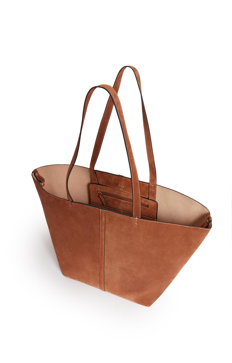 Large Calf Leather Daily Tote Cowhide leather, made in Italy BROWN Vanessa Bruno