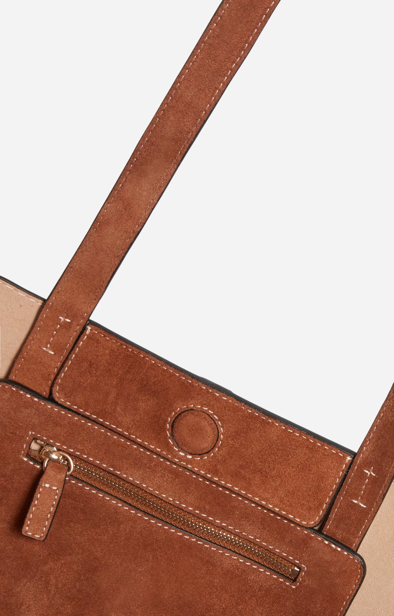 Small Calf Leather Daily Tote Cowhide leather, made in Italy BROWN Vanessa Bruno