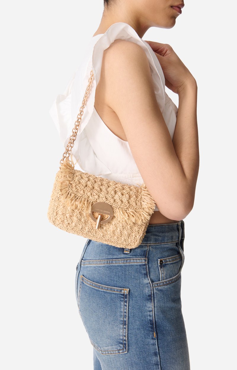 Small Raffia Moon Bag Made in Madagascar Natural Vanessa Bruno