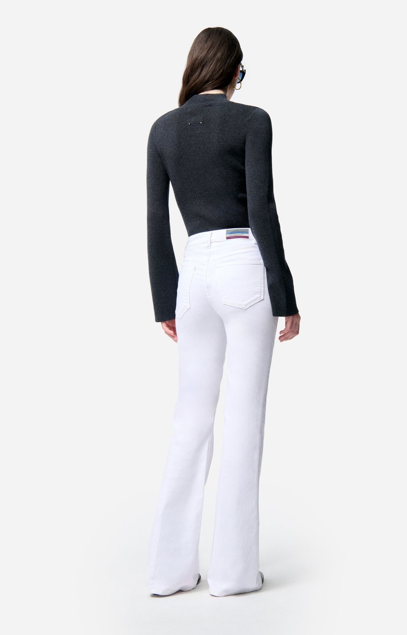 Ethan Jeans High-Waisted, Flare Cut White Vanessa Bruno