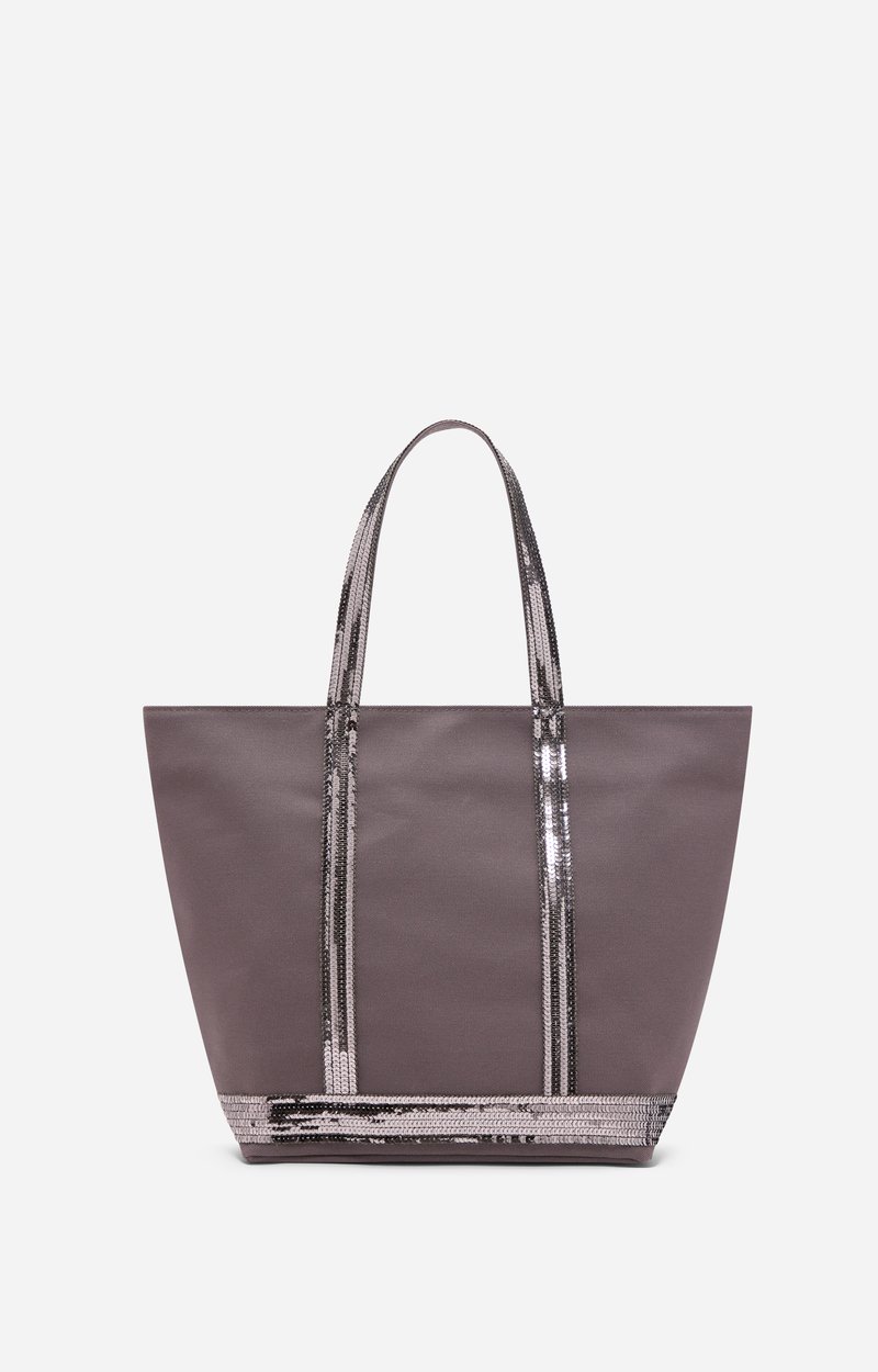Canvas M Zipped Cabas Tote, Shoulder carry, zip closure