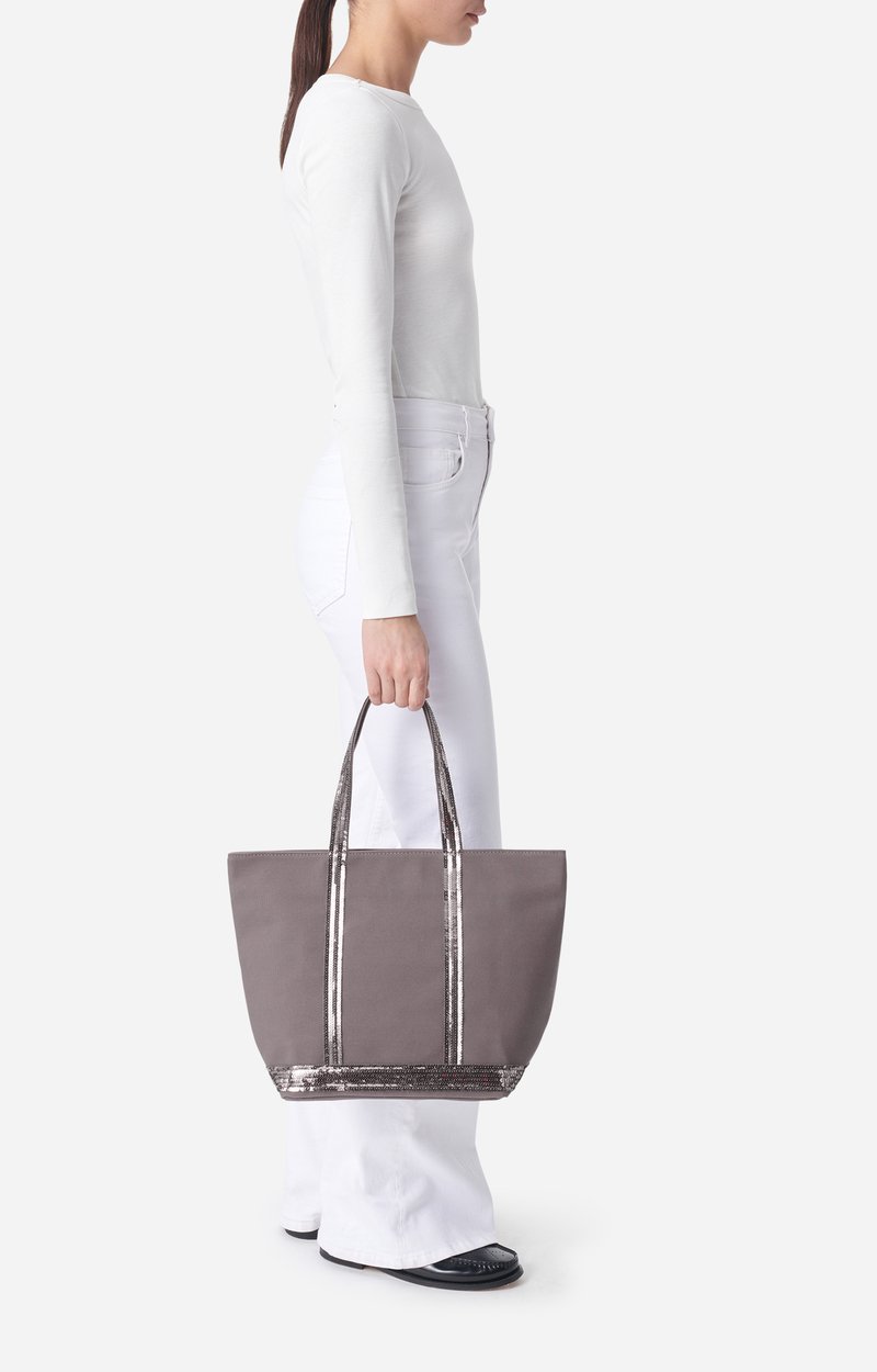 Canvas M Zipped Cabas Tote Shoulder carry, zip closure ANTHRACITE Vanessa Bruno