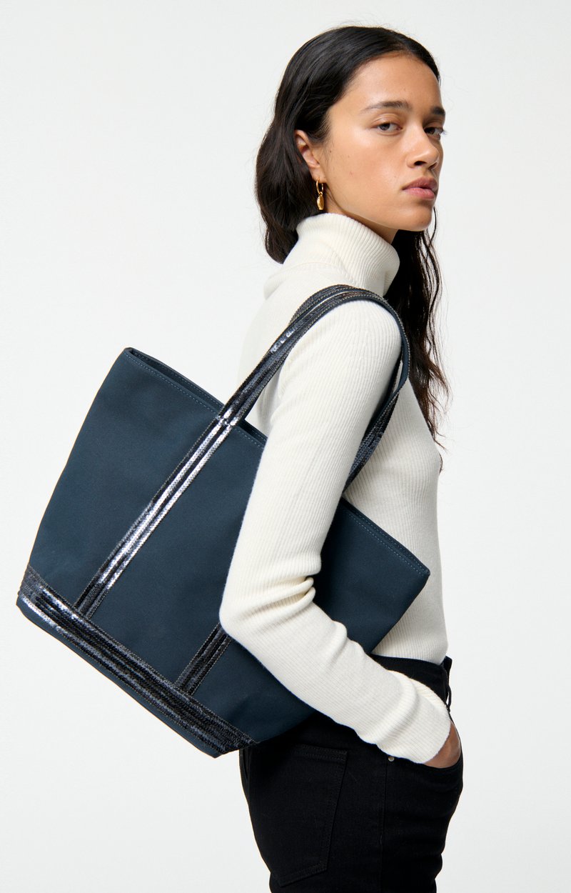 Canvas M Zipped Cabas Tote Shoulder carry, zip closure PYRITE Vanessa Bruno