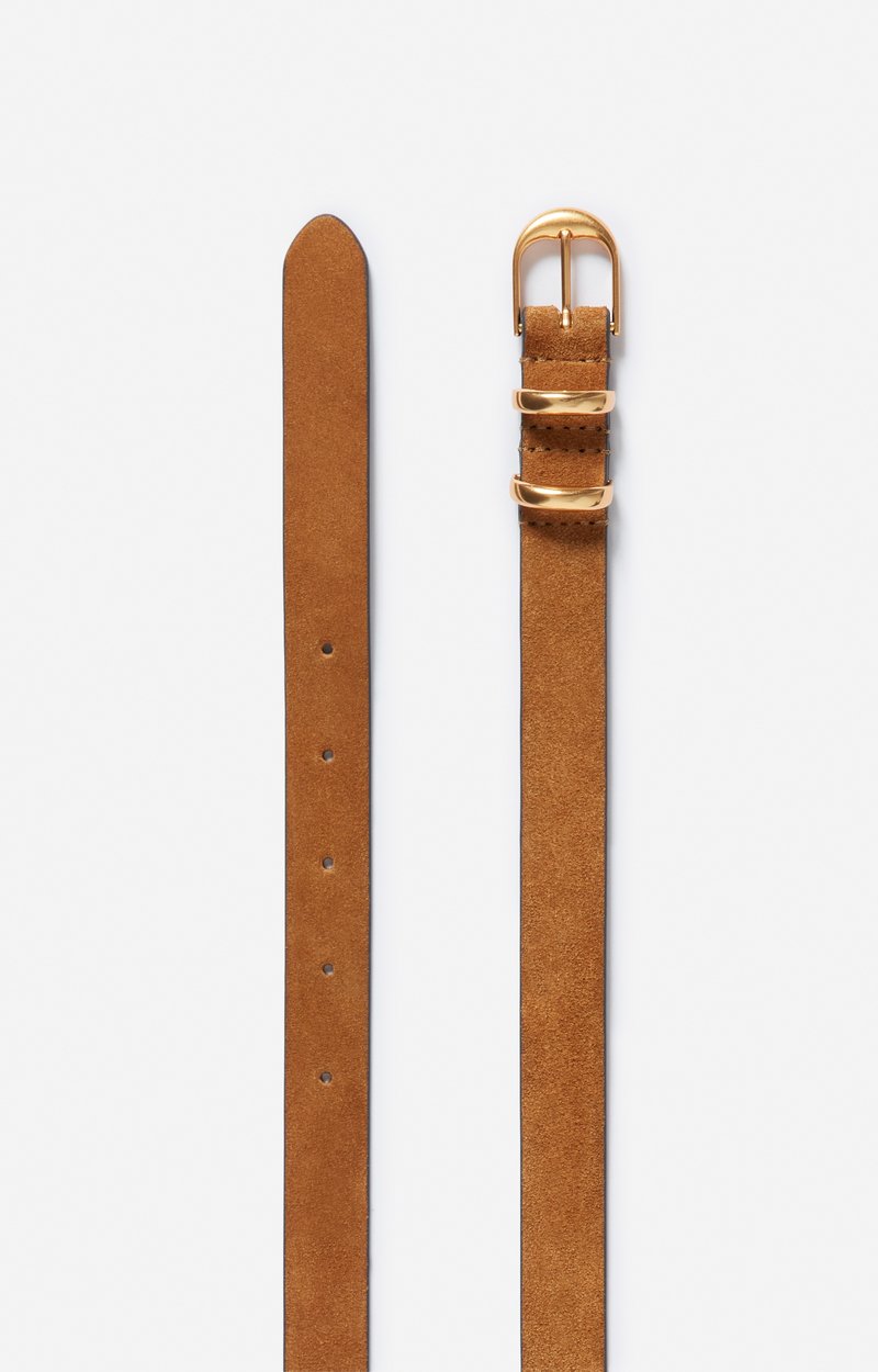 Brown Velvet Leather Belt 20Mm Cowhide leather Caramel Vanessa Bruno