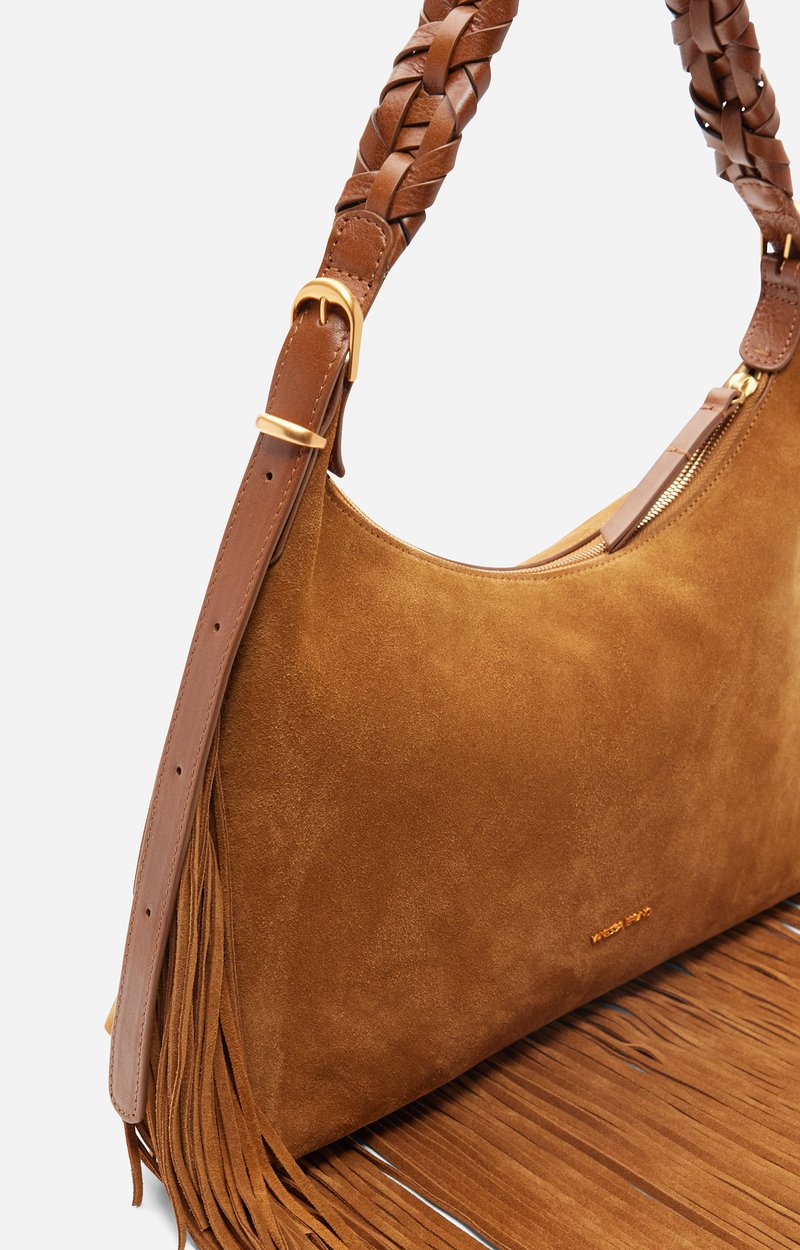 Small Calf Leather Jess Hobo Bag Cowhide leather, made in Italy HAZELNUT Vanessa Bruno